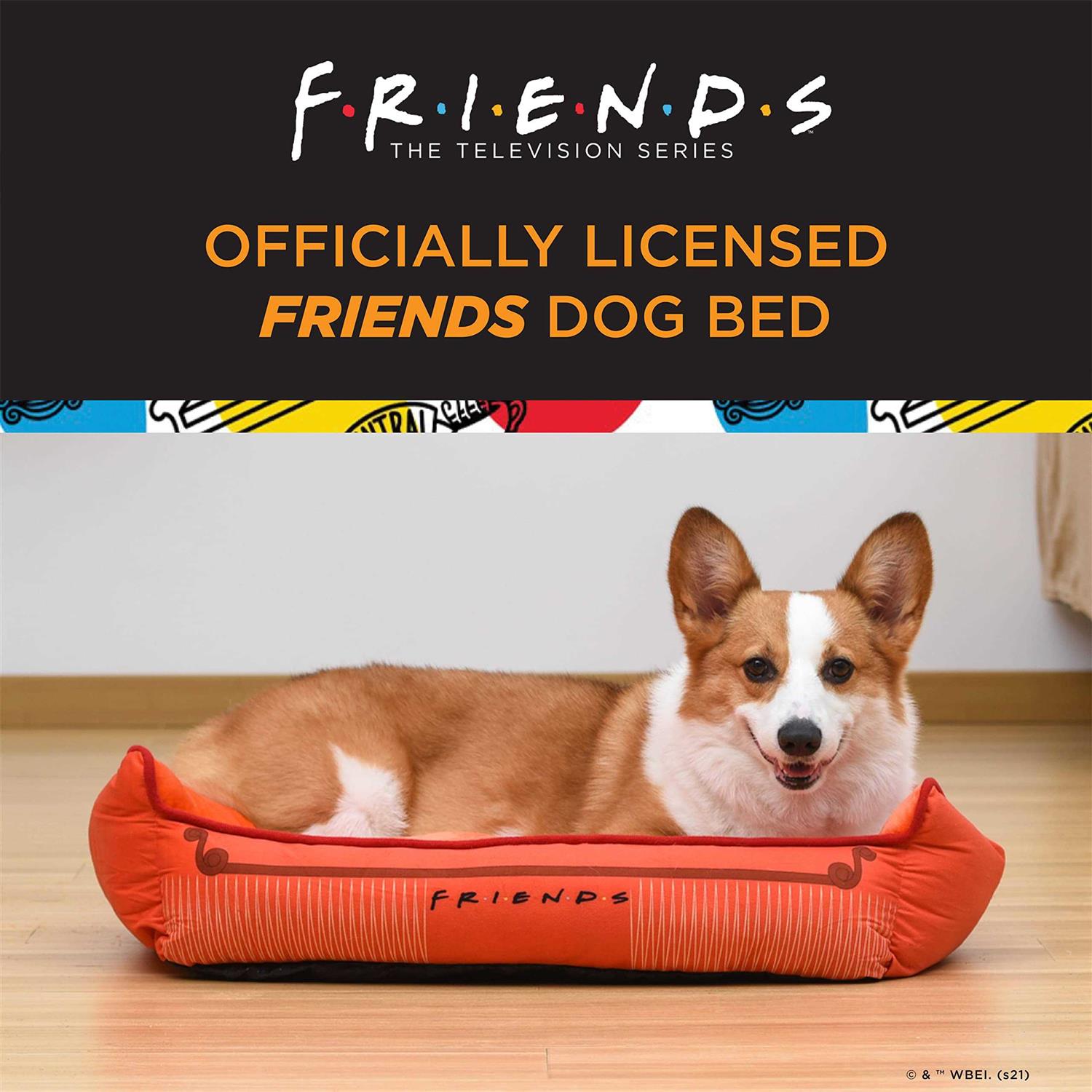 GuHuiKuFriends The TV Show Sofa Cuddler Dog Bed, 24x 19x 8 Soft and Cute Dog Bed from Elevated Dog Bed Raised Dog Bed Friends Sofa Friends - Healthber