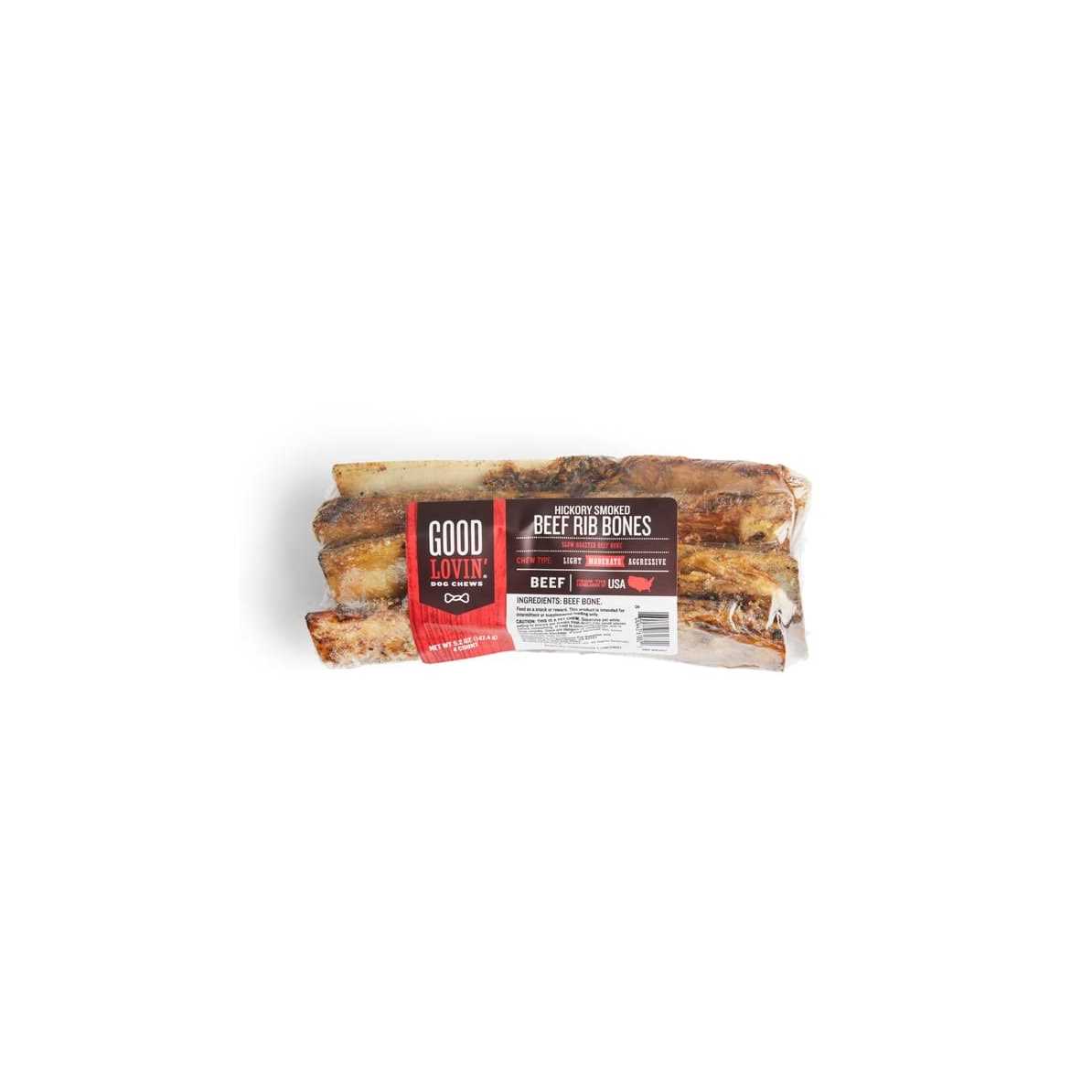 Good Lovin’ Hickory Smoked Beef Rib Bone Dog Chews - Healthber