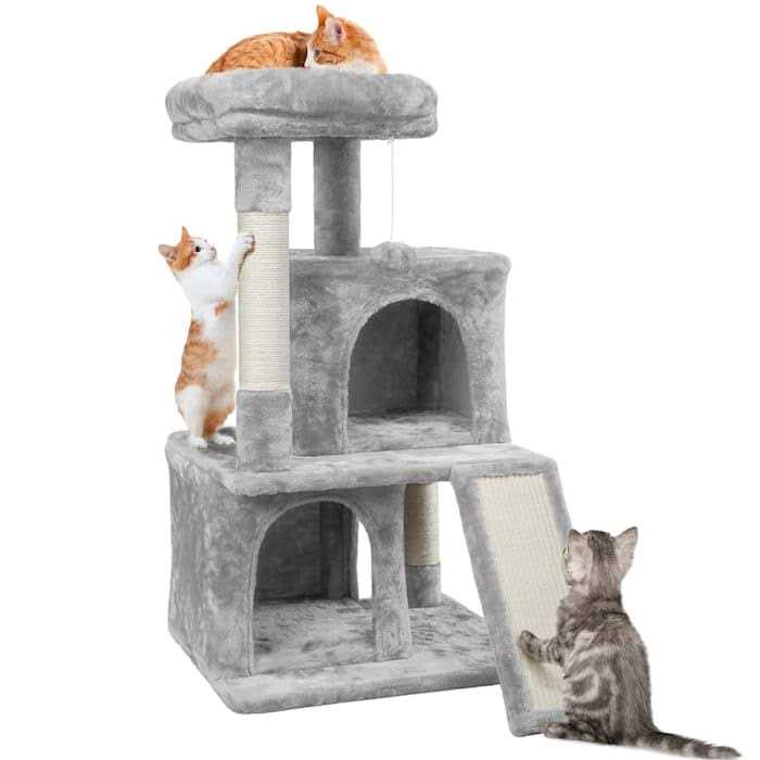Topeakmart Cat Tree with 2 Condos - Healthber