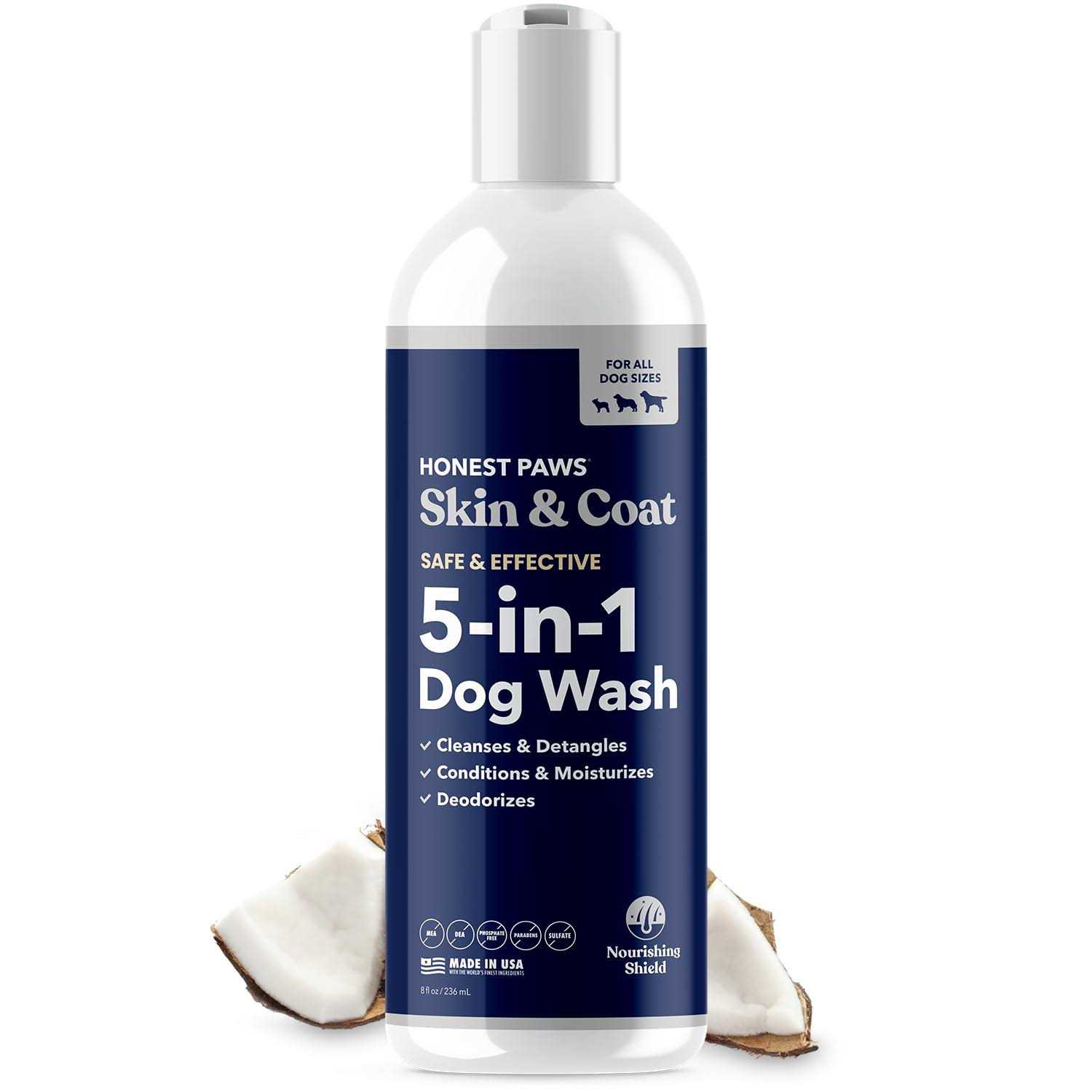 Honest Paws Dog Shampoo and Conditioner 5-in-1 for Allergies and Dry - Healthber