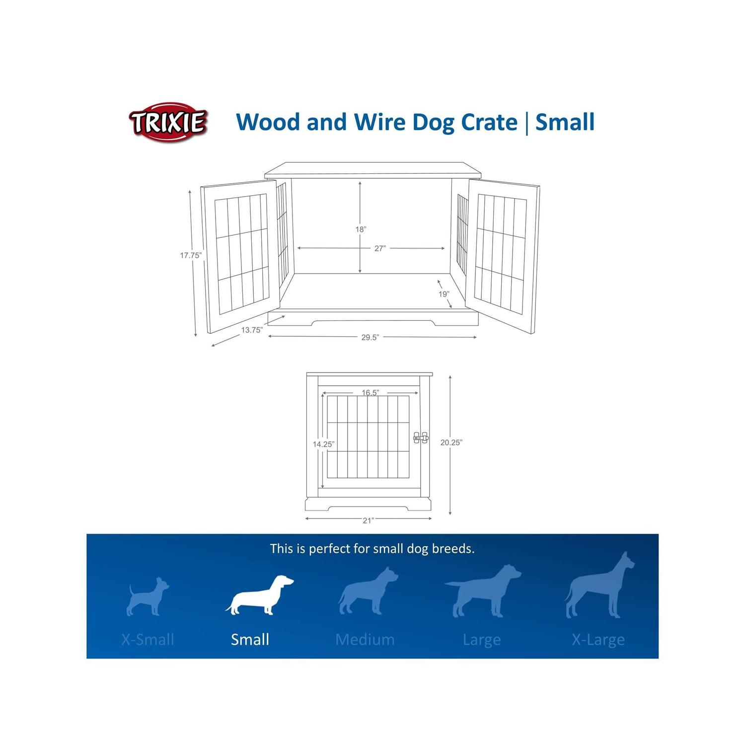 TRIXIE Pet Home End Table Indoor Kennel Furniture Style Crate - Healthber