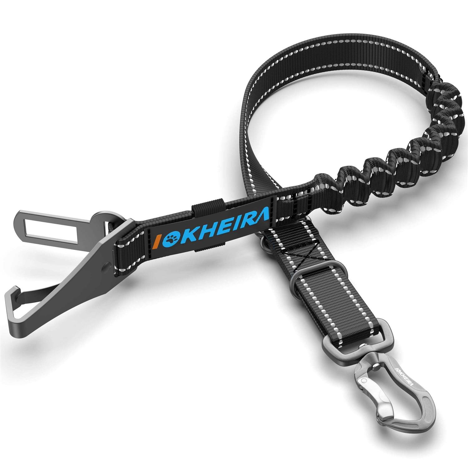 IOKHEIRA Dog Seat Belt Car Harness Seatbelt Car Reflective Bungee - Healthber