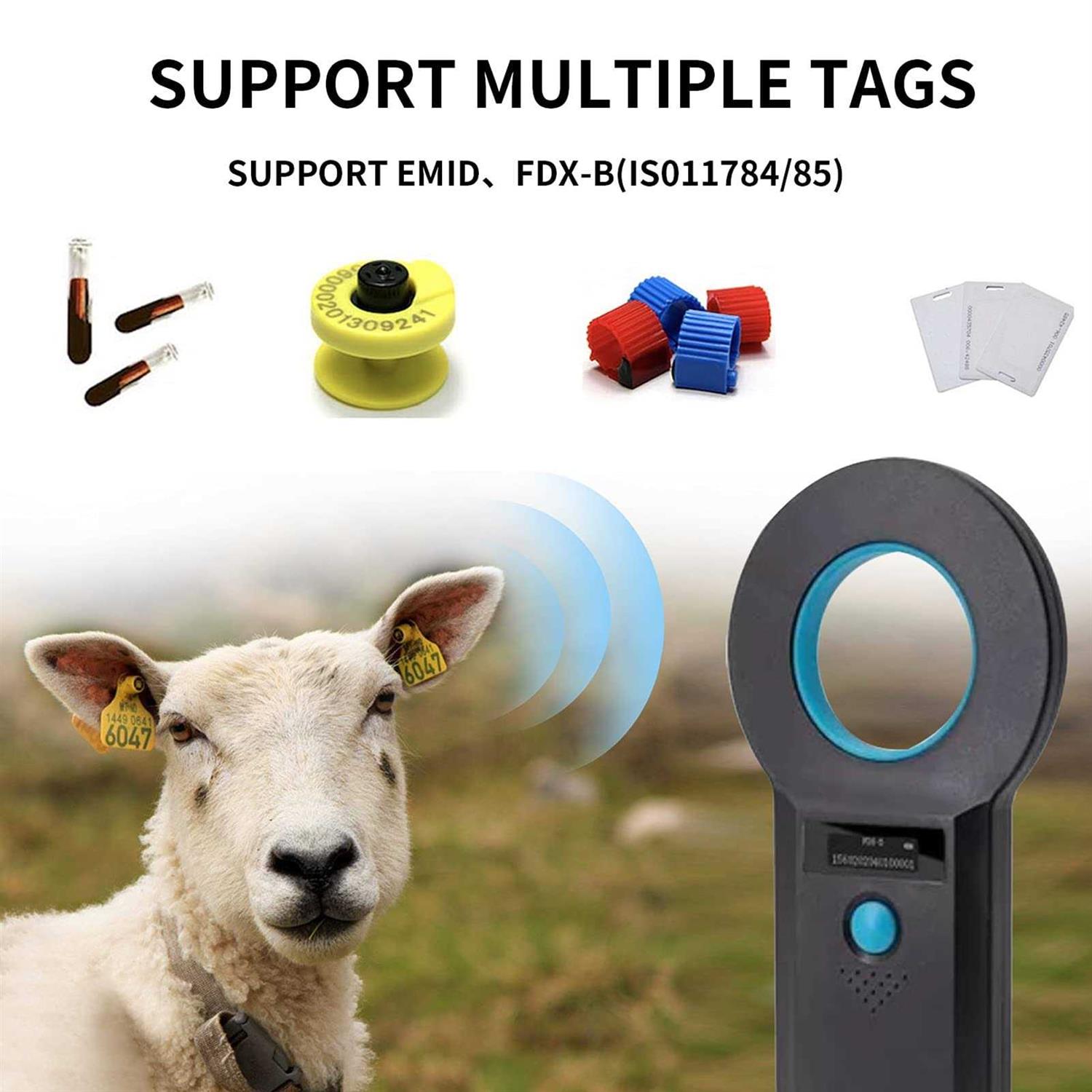Pet Microchip Scanner Animal Microchip Tag Reader Scanner,Three Ways to Connect,Recognize Quickly,Identify The Farther Distance - Healthber