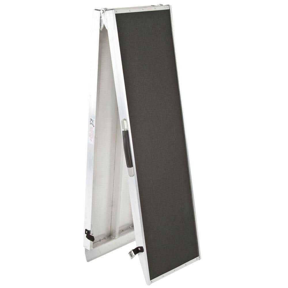 8 ft. Lightweight Portable Folding Aluminum Pet Ramp - Healthber