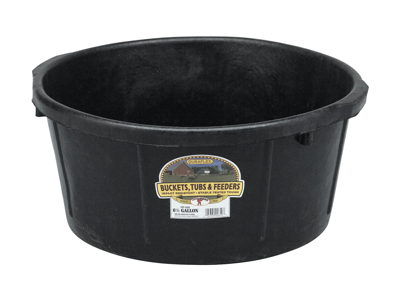 Rubber All-Purpose Tub, 6.5 Gallon - Healthber