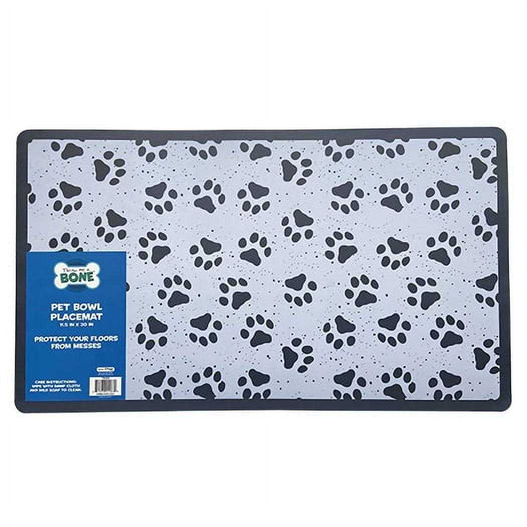Throw Me a Bone Vinyl Dog Food Mat - Healthber