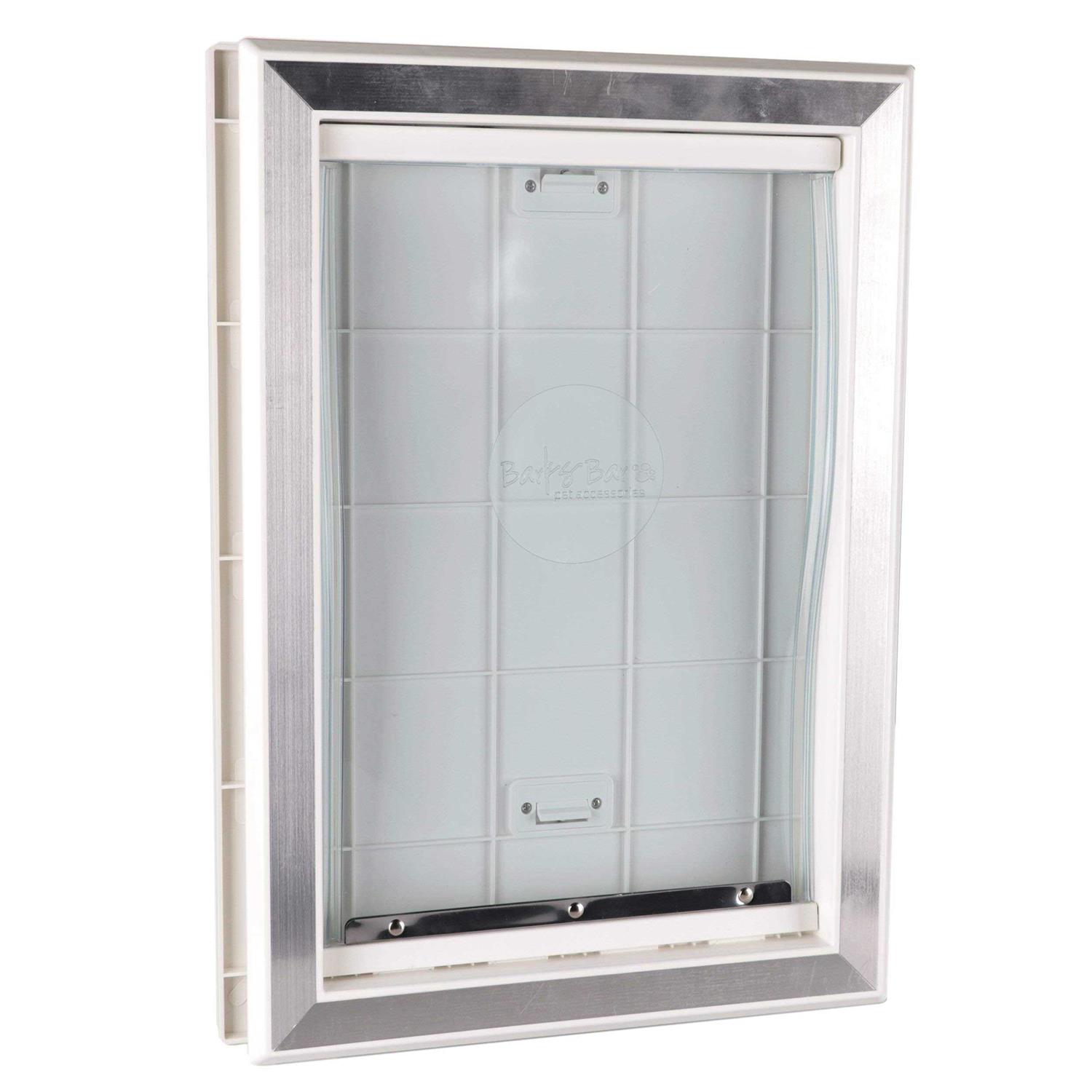 BarksBar Large Plastic Dog Door with Aluminum Lining - Healthber