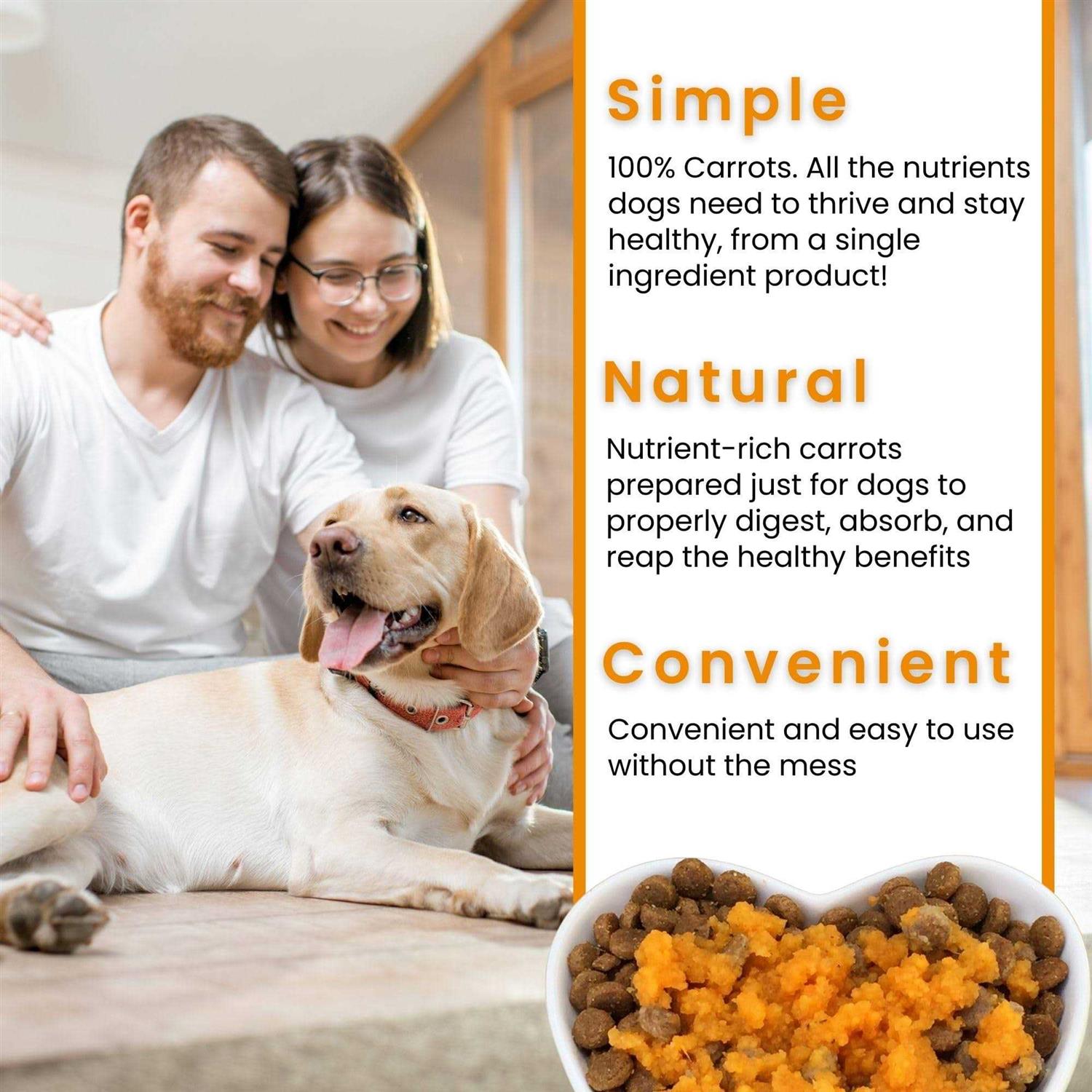 Olewo Original Carrots for Dogs Fiber for Dogs Keep Poop Firm - Healthber