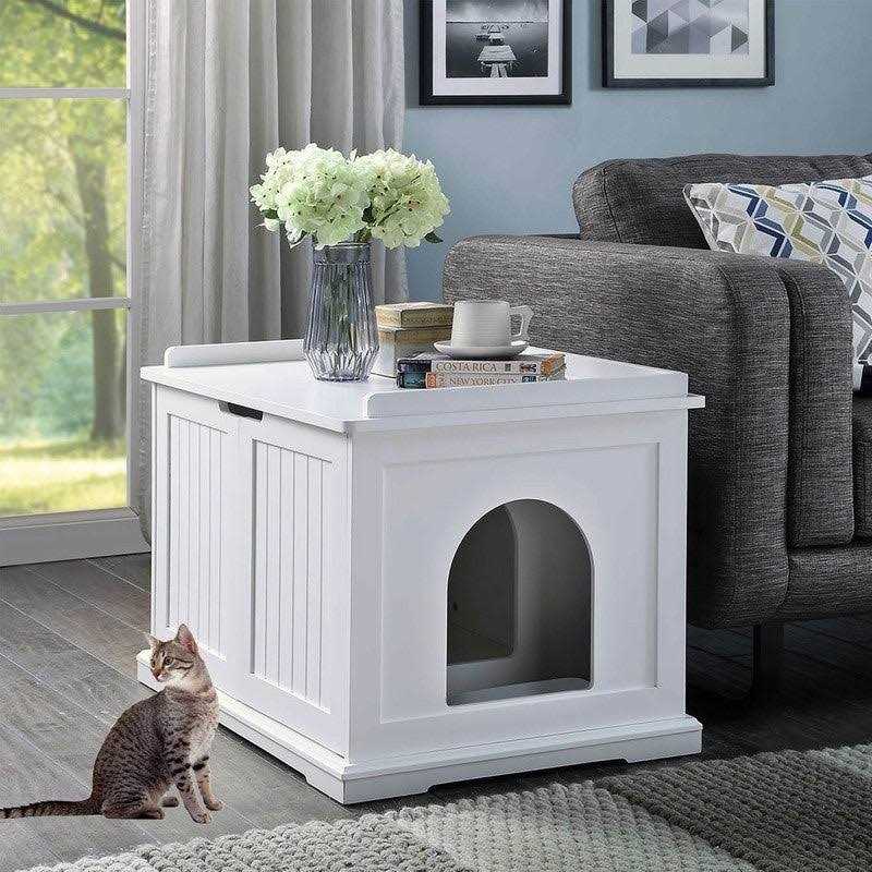 Unipaws Cat Washroom Bench Litter Box Cover - Healthber