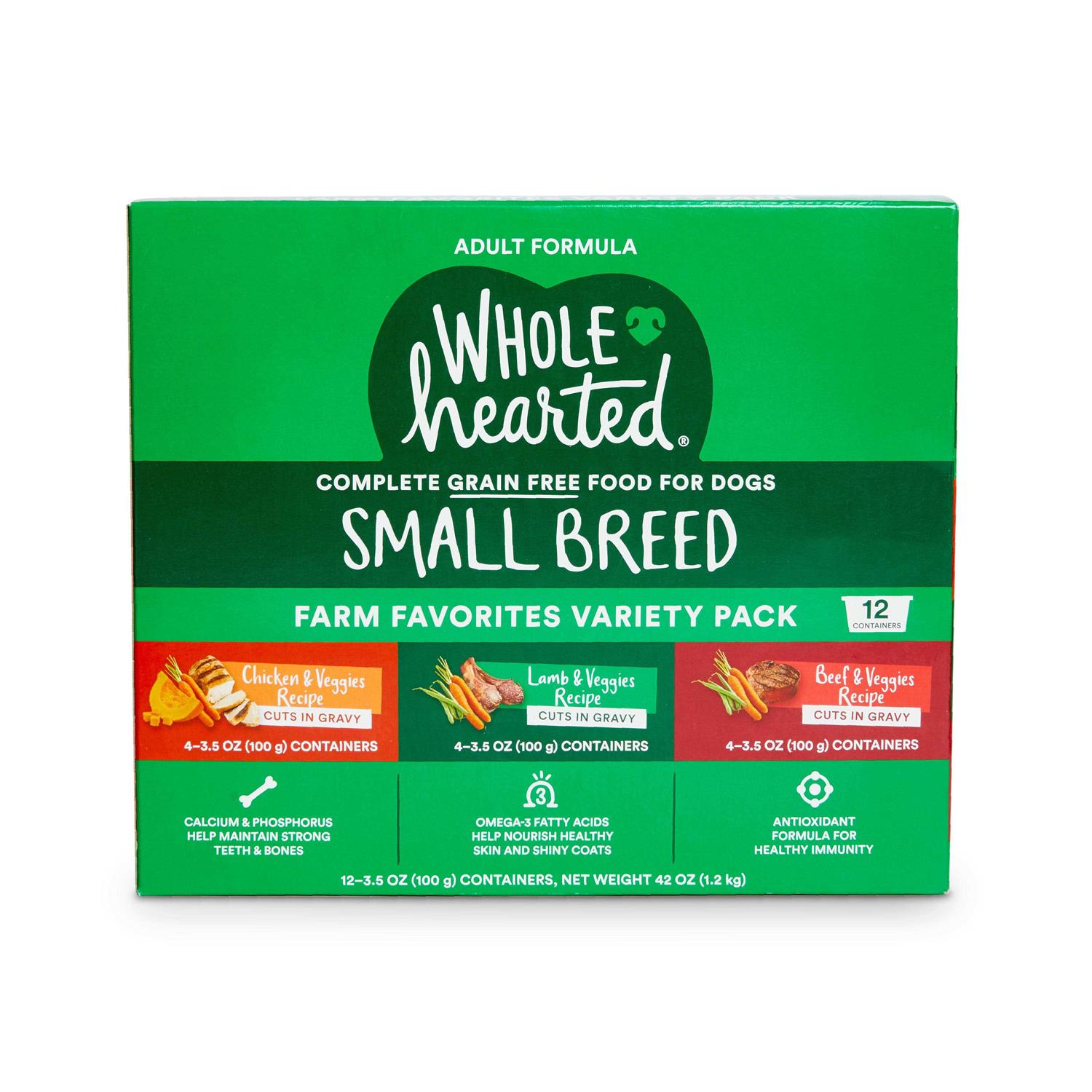 WholeHearted Grain Free Cuts in Gravy Adult Wet Dog Food Variety Pack - Healthber