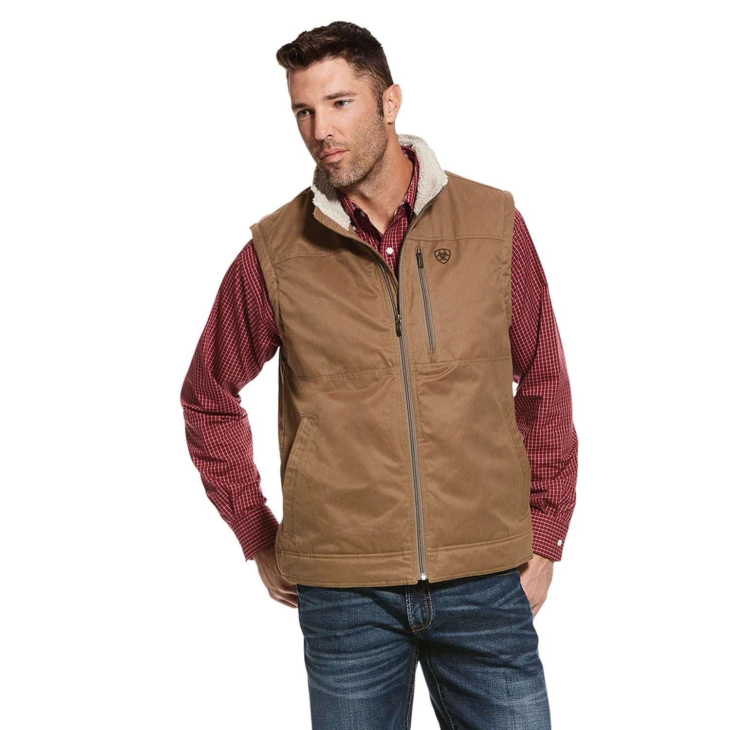 Ariat Men's Grizzly Canvas Insulated Vest - Healthber