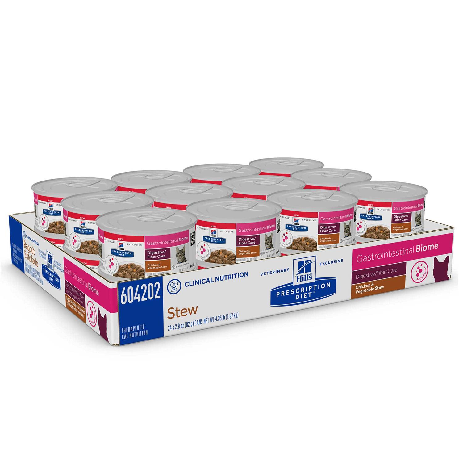 Hill’s Prescription Diet Gastrointestinal Biome Digestive/Fiber Care Chicken & Vegetable Stew Wet Cat Food - Healthber
