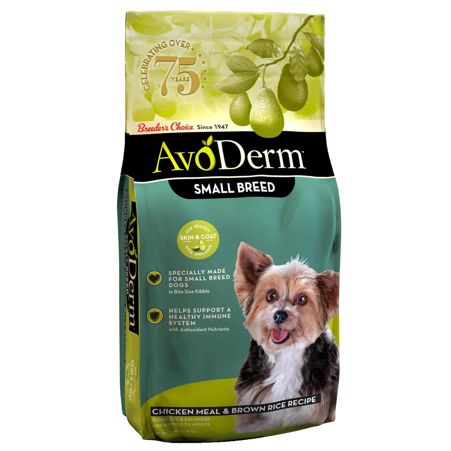 AvoDerm Natural Chicken Meal & Brown Rice Small Breed Adult Dog Food - Healthber
