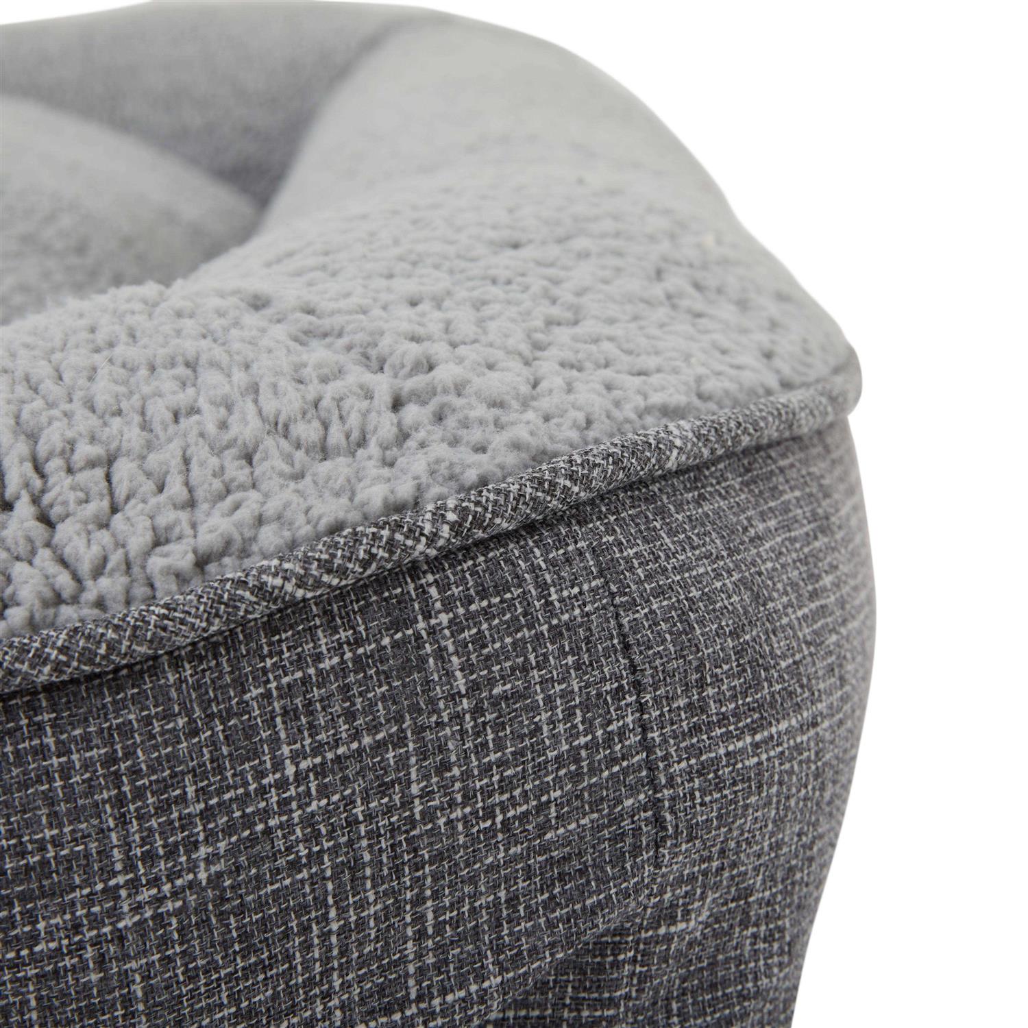 EveryYay Snooze Fest Grey Rectangle Lounger Dog Bed - Healthber