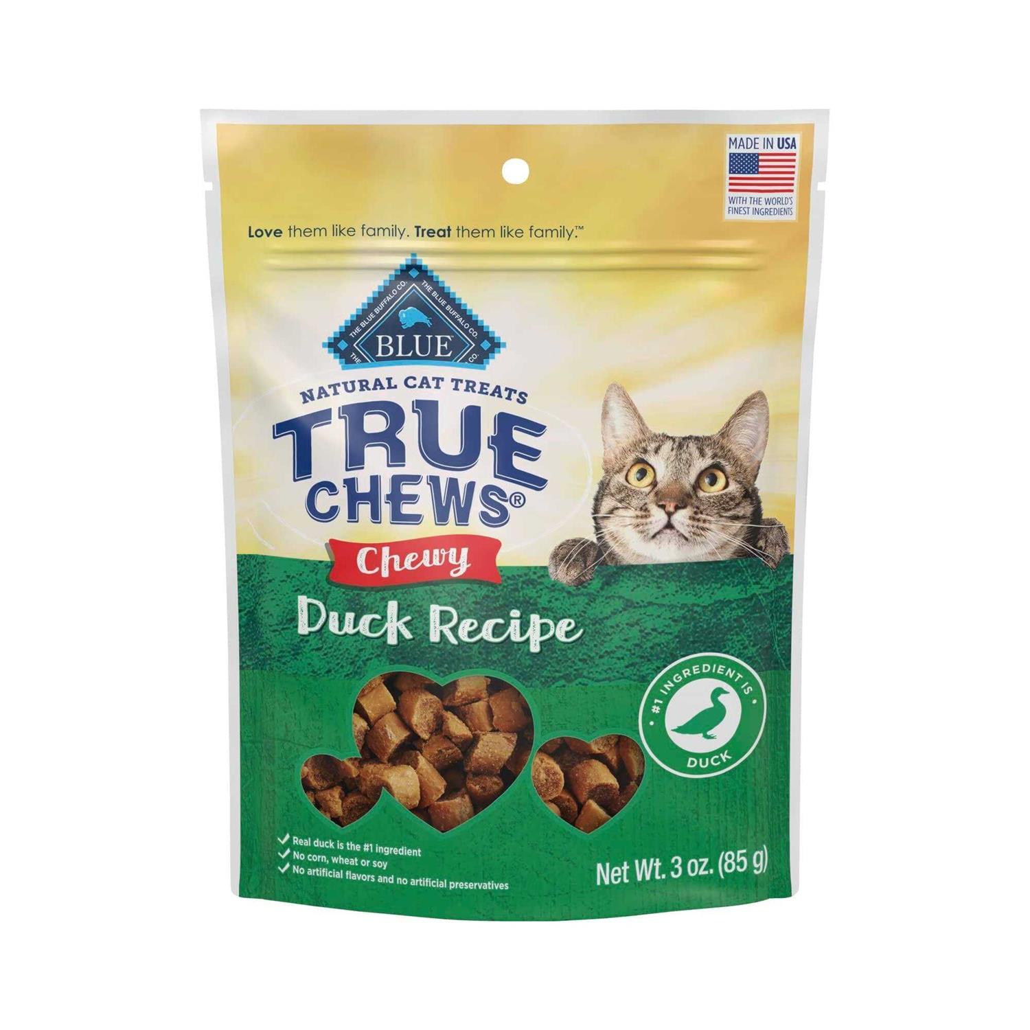 Blue Buffalo True Chews Natural Chewy Duck Cat Treats - Healthber