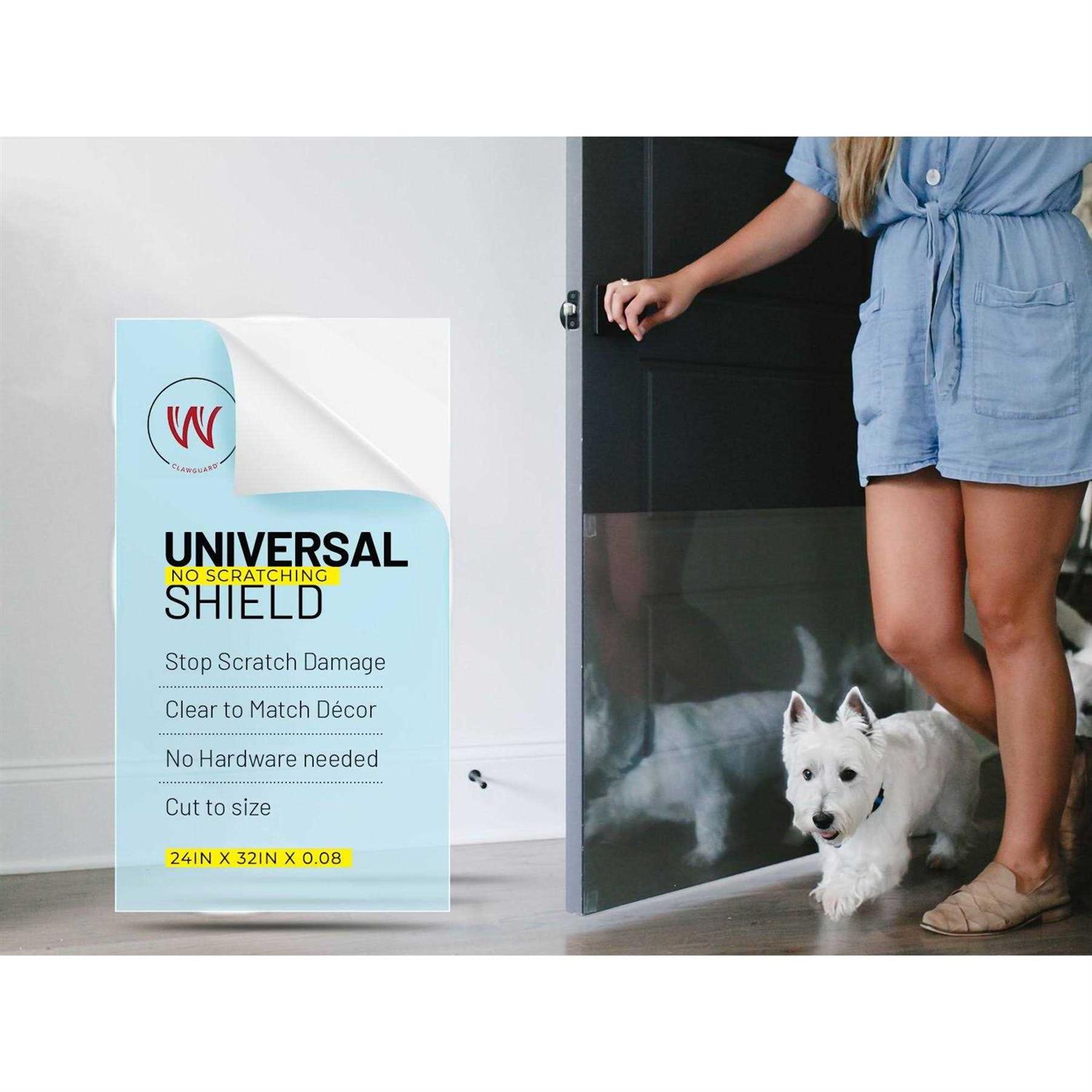 CLAWGUARD Scratch-Shield Strong Transparent Protection to Shield from Pet Damage to Drywall, Doors and Screen Doors. Keep Paws Safe and Home Clean - Healthber