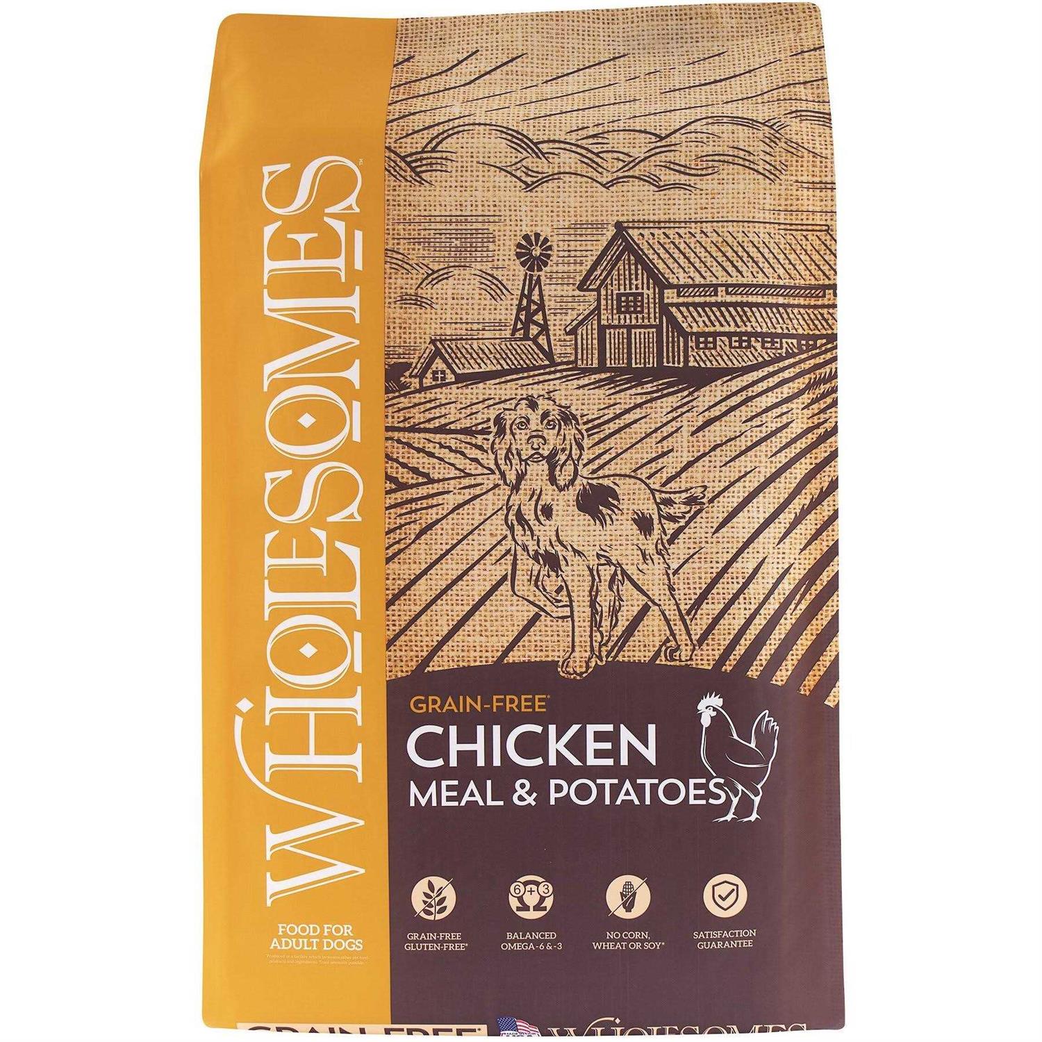 Wholesomes Chicken Meal & Chickpeas Grain Free Dry Dog Food - Healthber