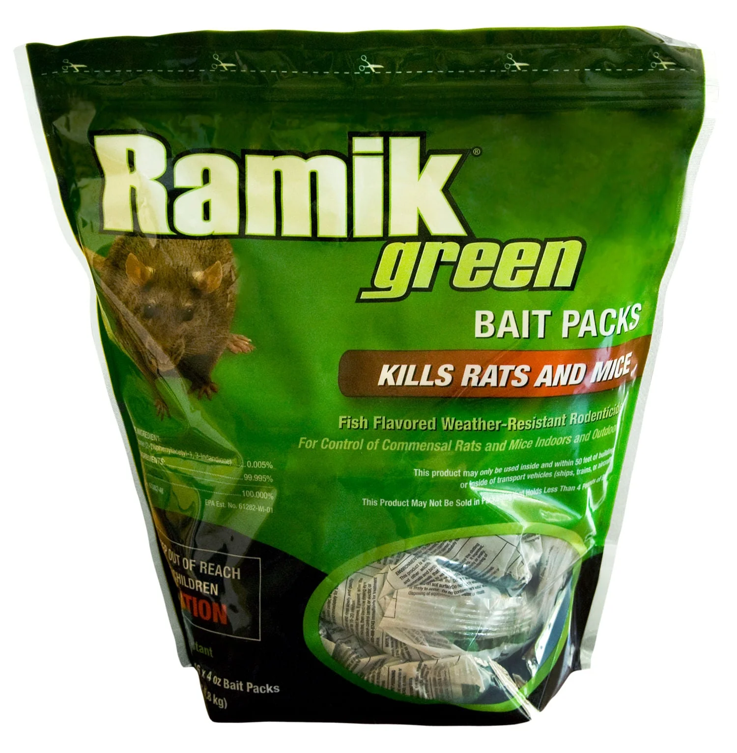 Ramik Green 4 oz Bait Packs - Healthber