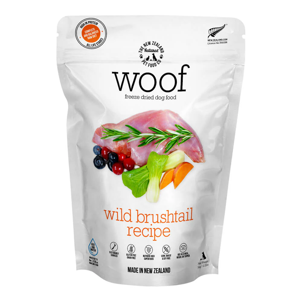 Woof Wild Brushtail Freeze Dried Dog Food, 2.2 lbs - Healthber