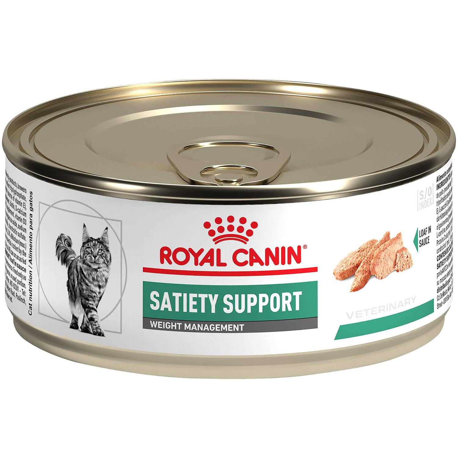 Royal Canin Veterinary Diet Feline Satiety Support Weight Management Adult Cat Loaf in Sauce Wet Food – - Healthber