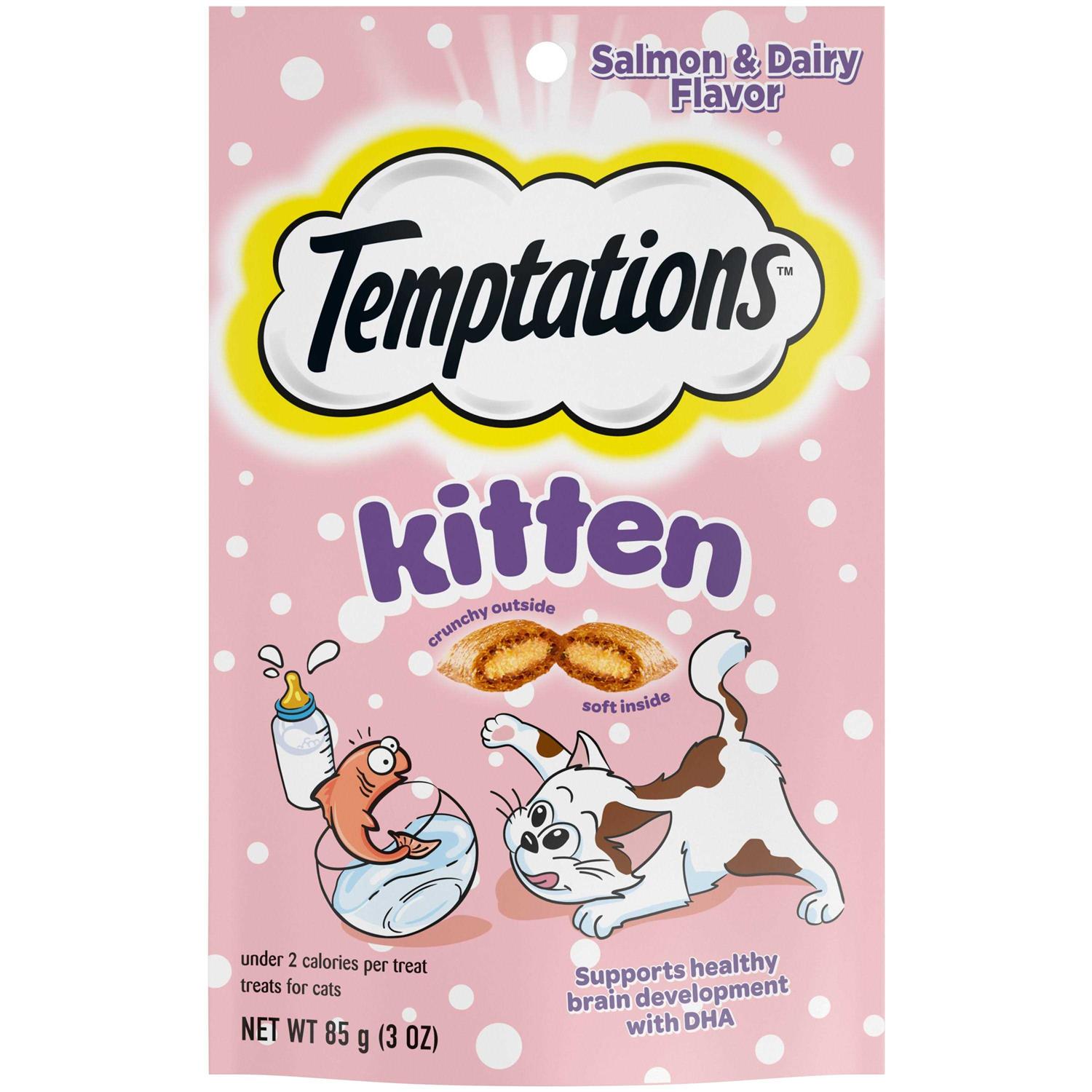 Temptations Crunchy and Soft Kitten Treats Dairy Flavor - Healthber