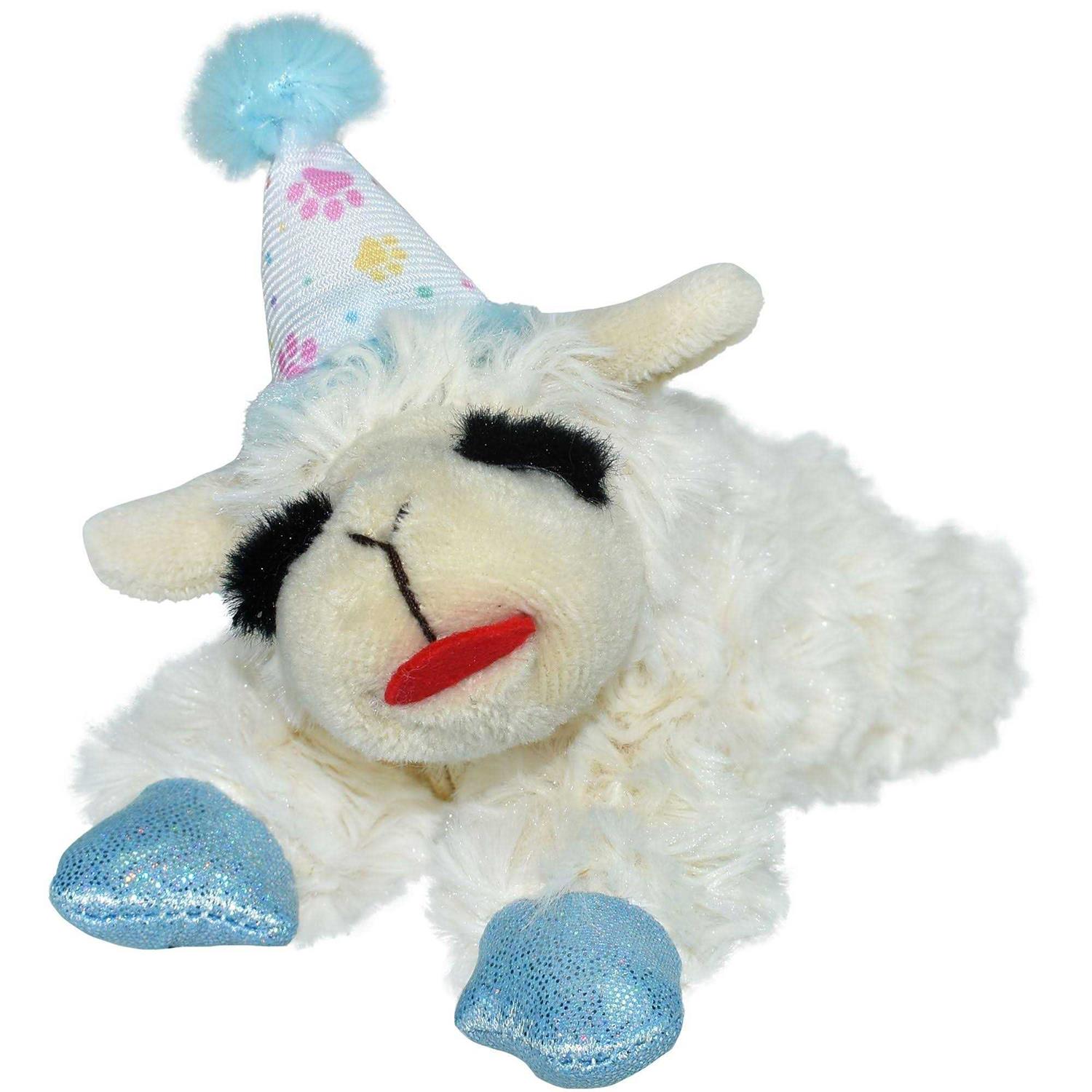 Multipet Birthday Lamb Chop Dog Toy - Healthber