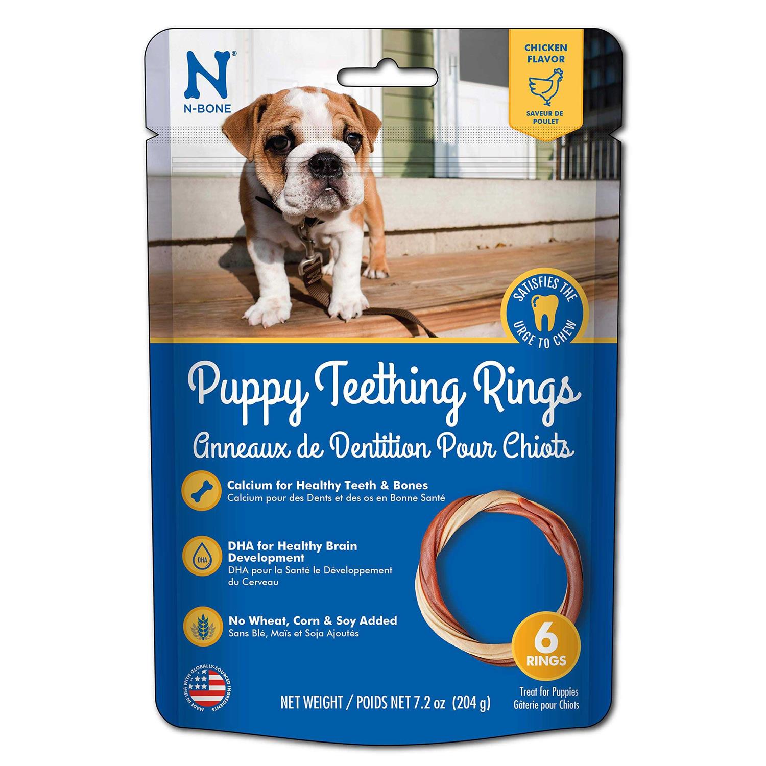 N-Bone Puppy Teething Ring Chicken Flavor - Healthber