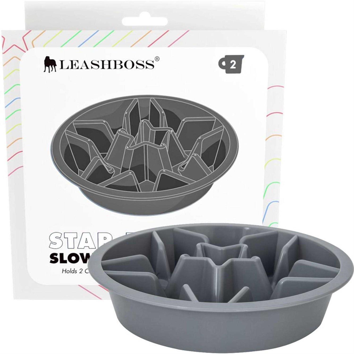 Leashboss Slow Feeder Dog Bowls Cup Maze Puzzle Food Bowl with Feeder Holes - Healthber