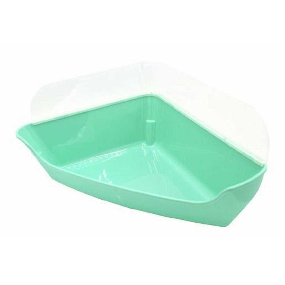 Oxbow Enriched Life Corner Litter Pan with Removable Shield - Healthber