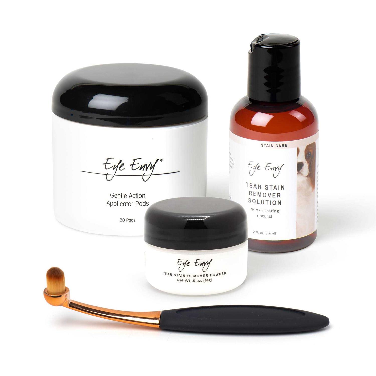 Eye Envy Dog Tear Stain Remover Starter Kit With Pro Powder Brush - Healthber