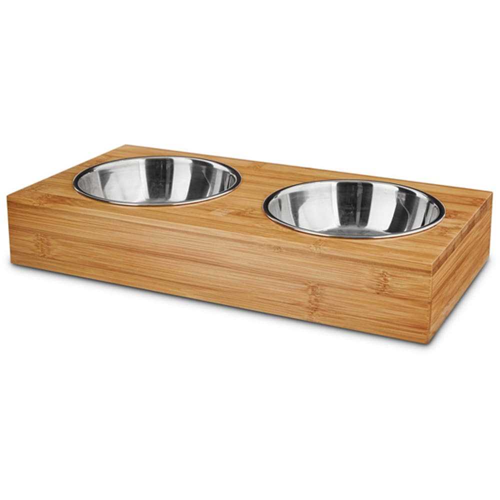 EveryYay Wood Double Diner for Dogs - Healthber