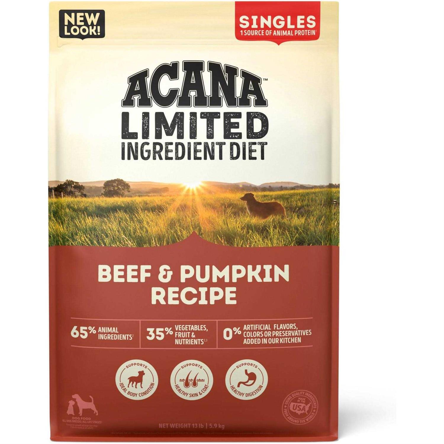 Acana Singles Beef & Pumpkin Dry Dog Food - Healthber