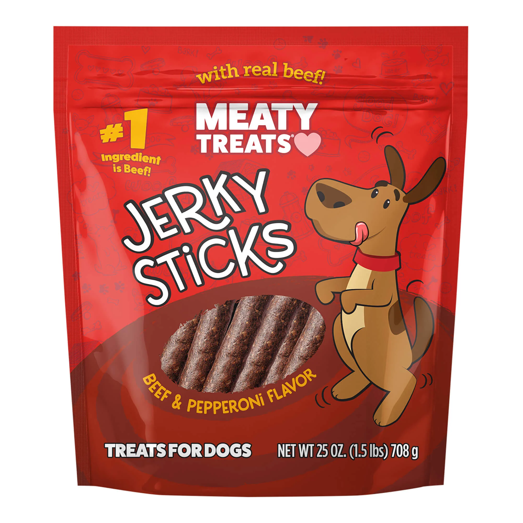 Meaty Treats Beef/Pepperoni Sticks, 22.5 oz - Healthber
