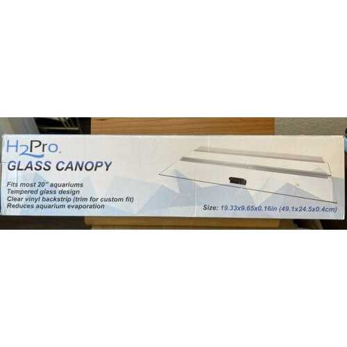 H2Pro 16 Glass Canopy 5.5 Gallon Aquarium Fish Tank - Healthber