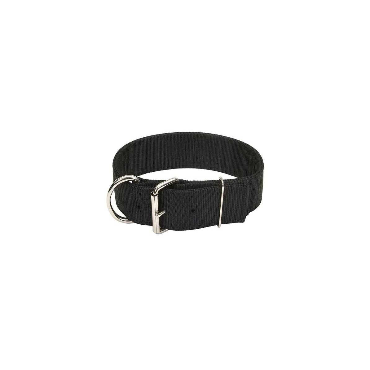 Coastal Pet Macho Dog Double-Ply Nylon Collar with Roller Buckle 1.75 Wide Black - Healthber