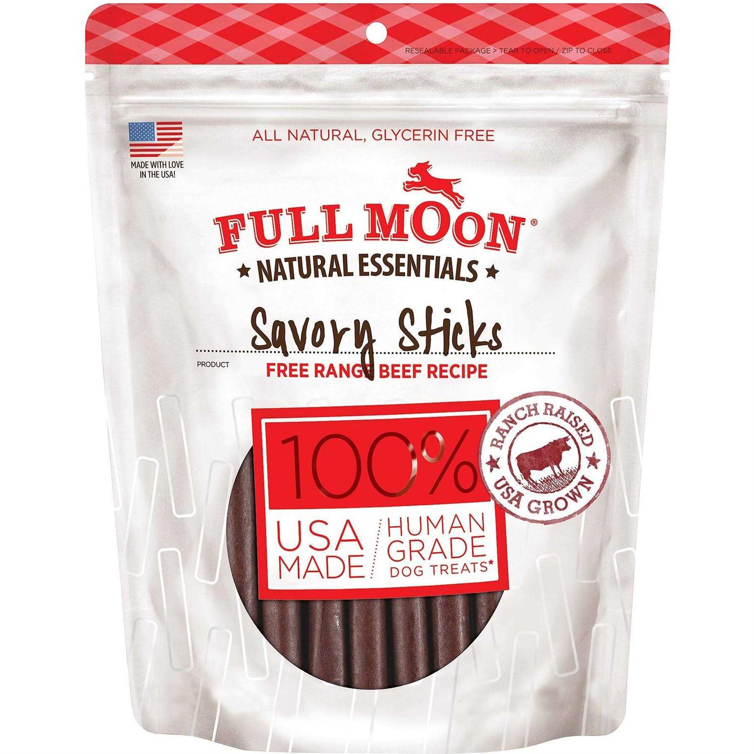 Full Moon Beef Recipe Savory Sticks Dog Treats - Healthber