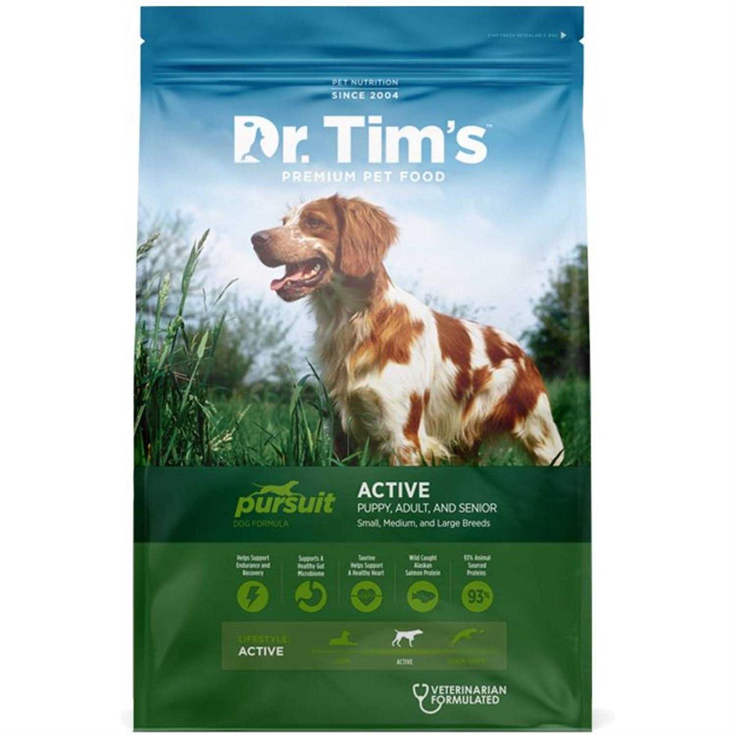 Dr. Tim’s Pursuit Active Dry Dog Food - Healthber