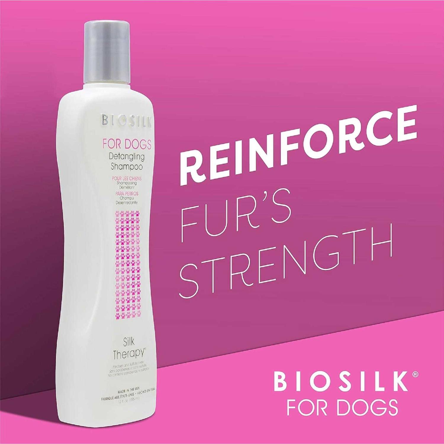 Biosilk for Dogs Silk Therapy Detangling Dog Shampoo - Healthber