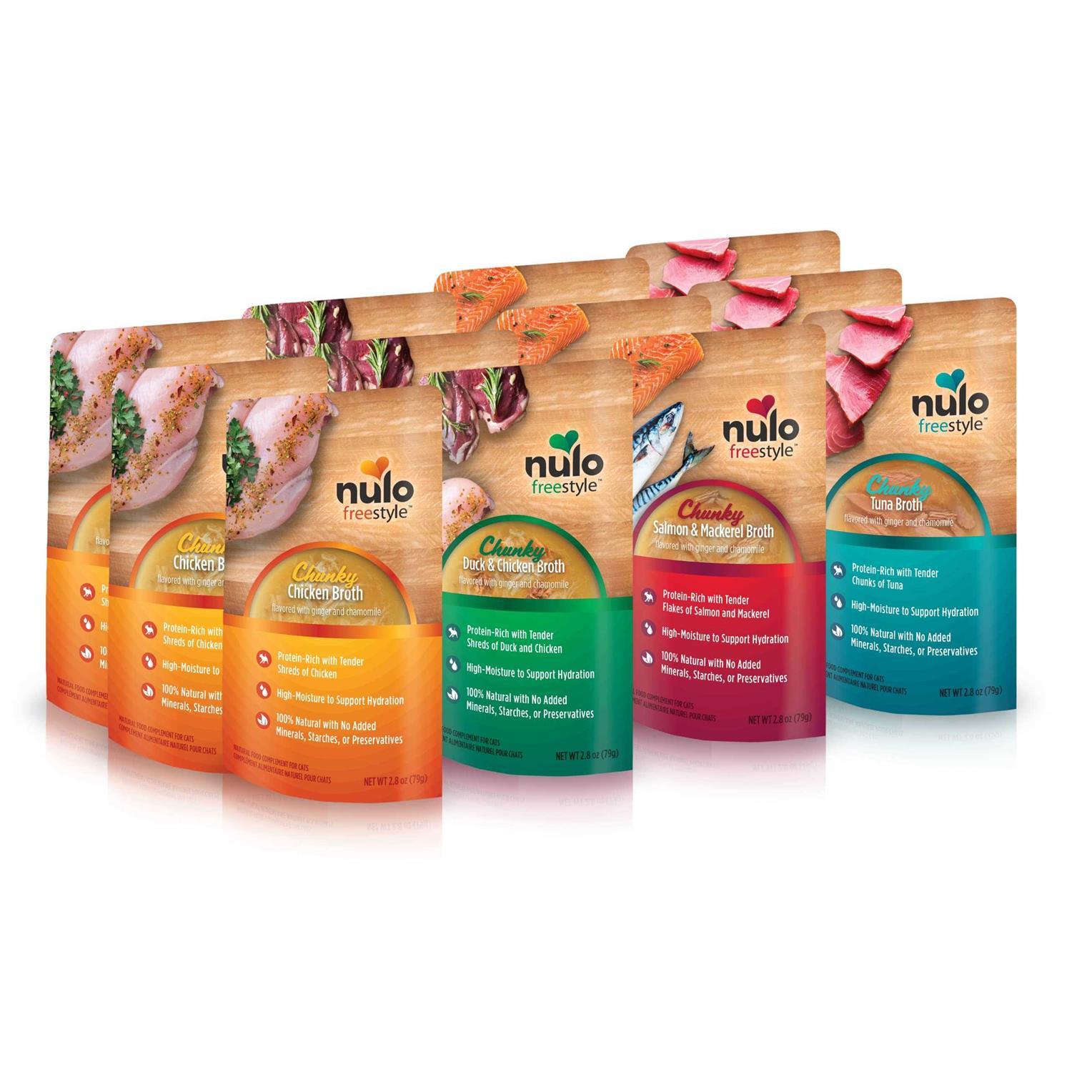 Nulo Freestyle Chunky Broth Grain-Free Variety Pack Cat Food - Healthber