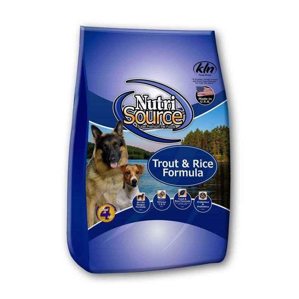 NutriSource Trout Rice Dry Dog Food - Healthber