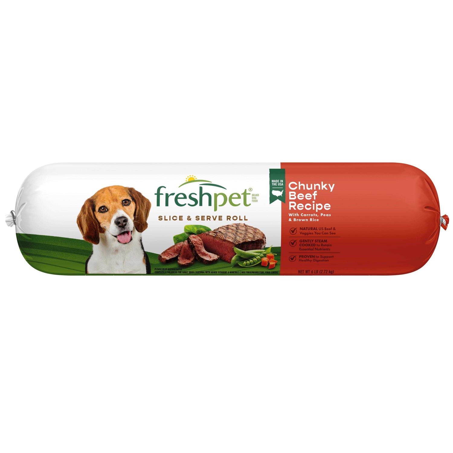 Freshpet Dog Food Chunky Beef Recipe - Healthber