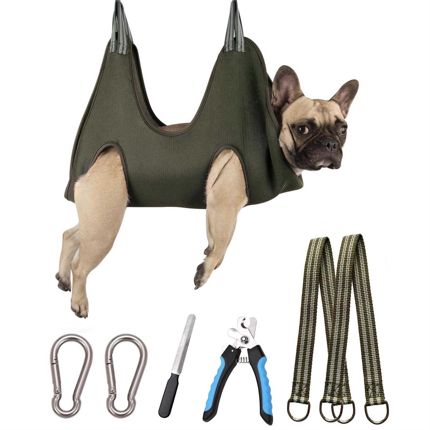 Kkiimatt 10 in 1 Pet Grooming Hammock Harness with Nail Clippers/Trimmer - Healthber