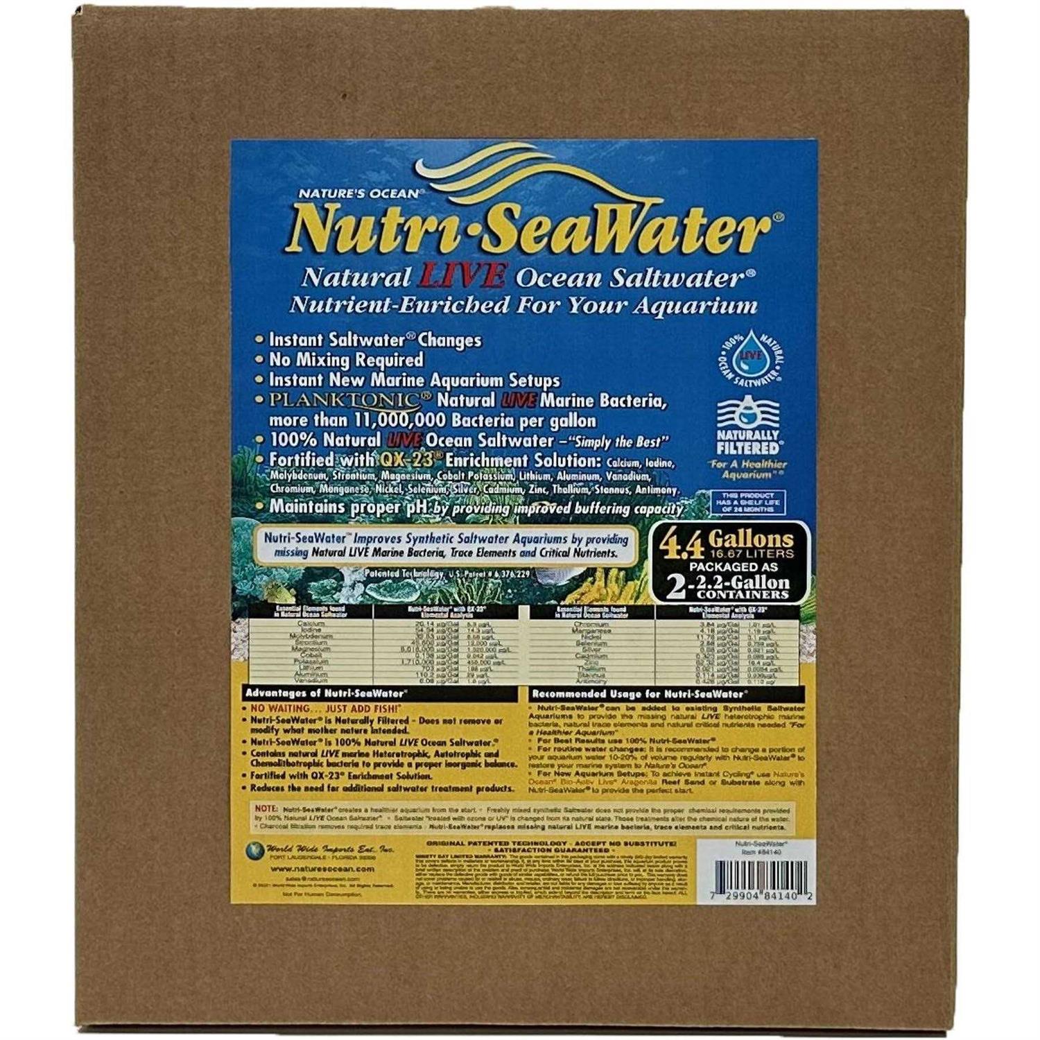 Nature’s Ocean Nutri-SeaWater Natural Live Ocean Aquarium Saltwater - Healthber