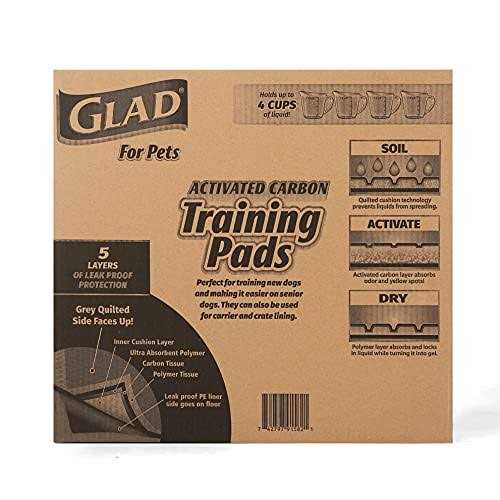 Glad for Pets Black Charcoal Puppy Pads - Healthber