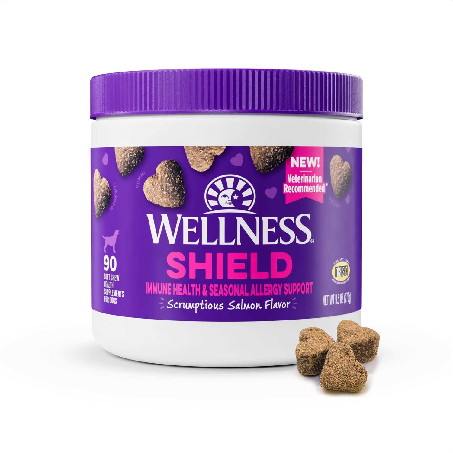 Wellness Salmon Flavored Soft Chew Immune & Allergy Supplements for Dogs - Healthber