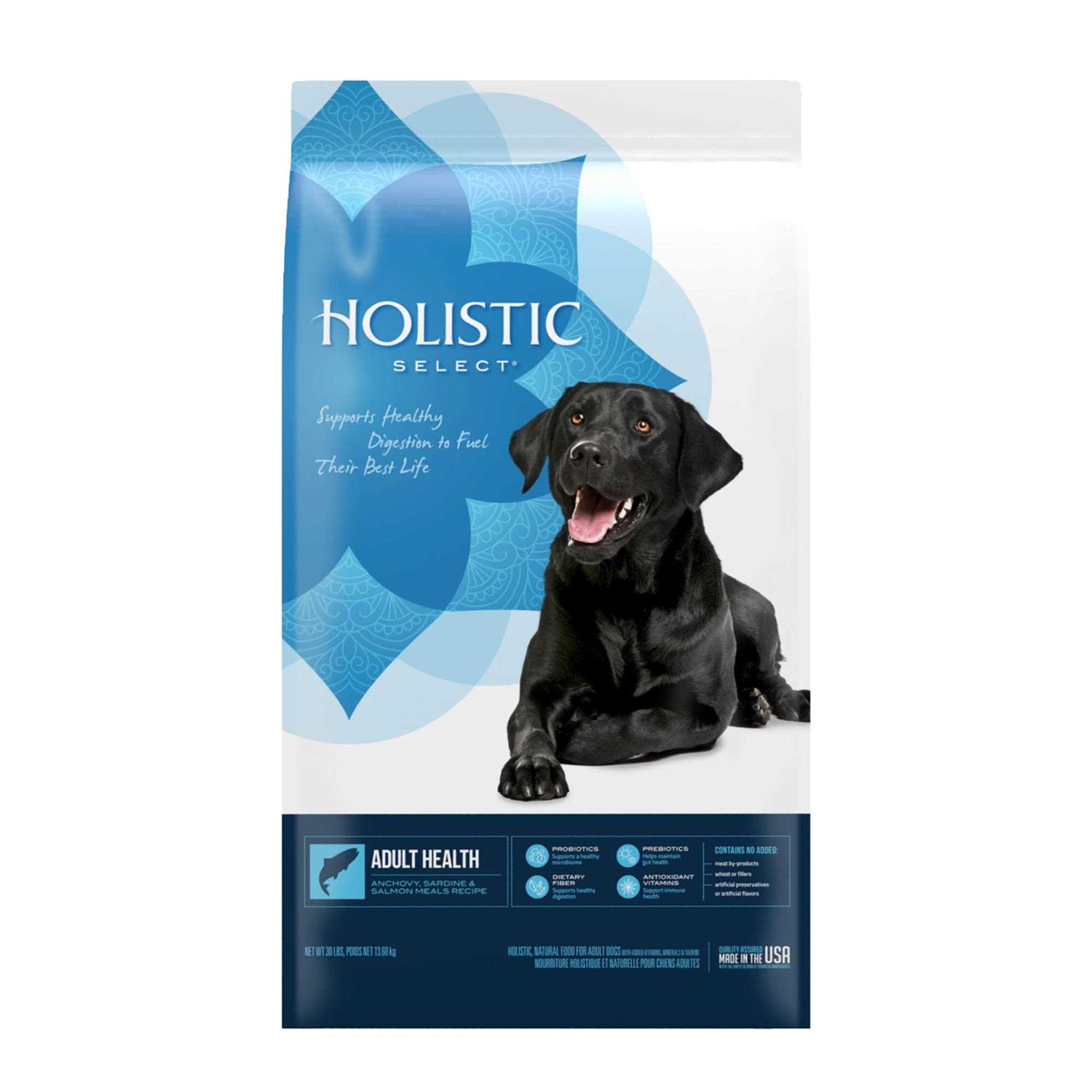 Holistic Select Anchovy Sardine & Salmon Adult Dry Dog Food 30lb - Healthber