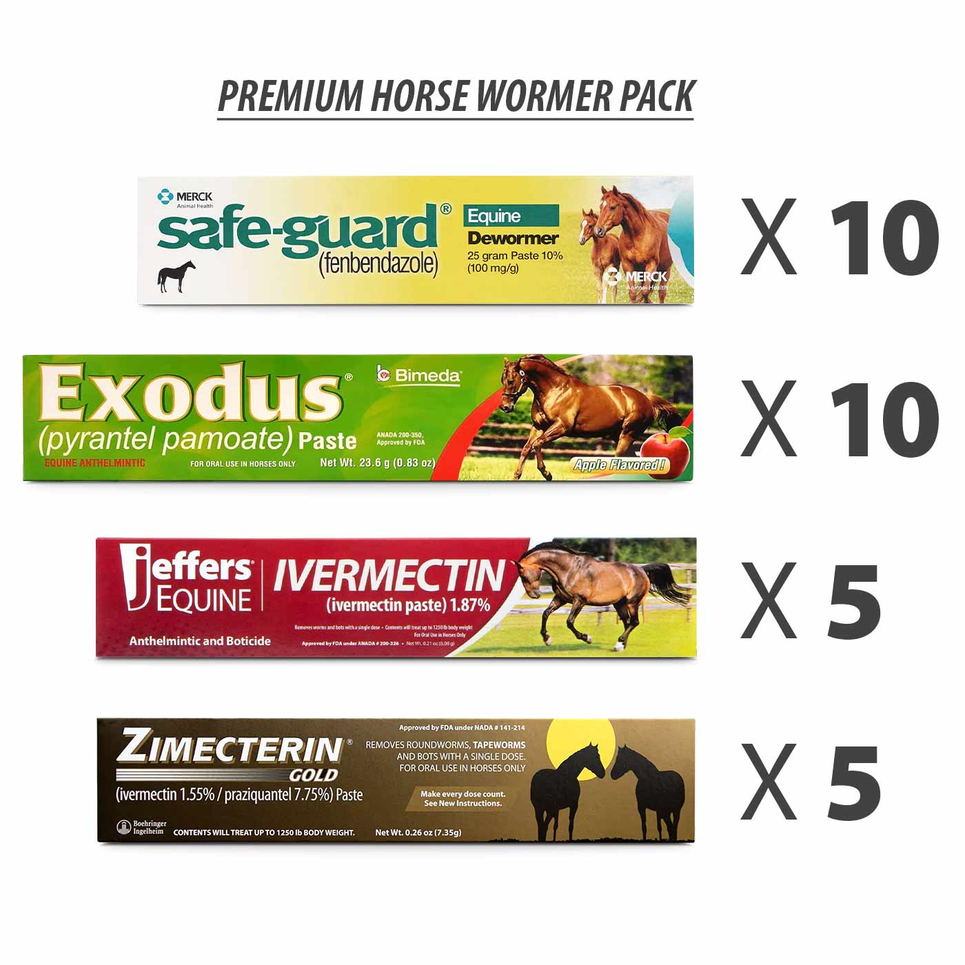 Premium Horse Wormer Kit for 5 Horses - Healthber