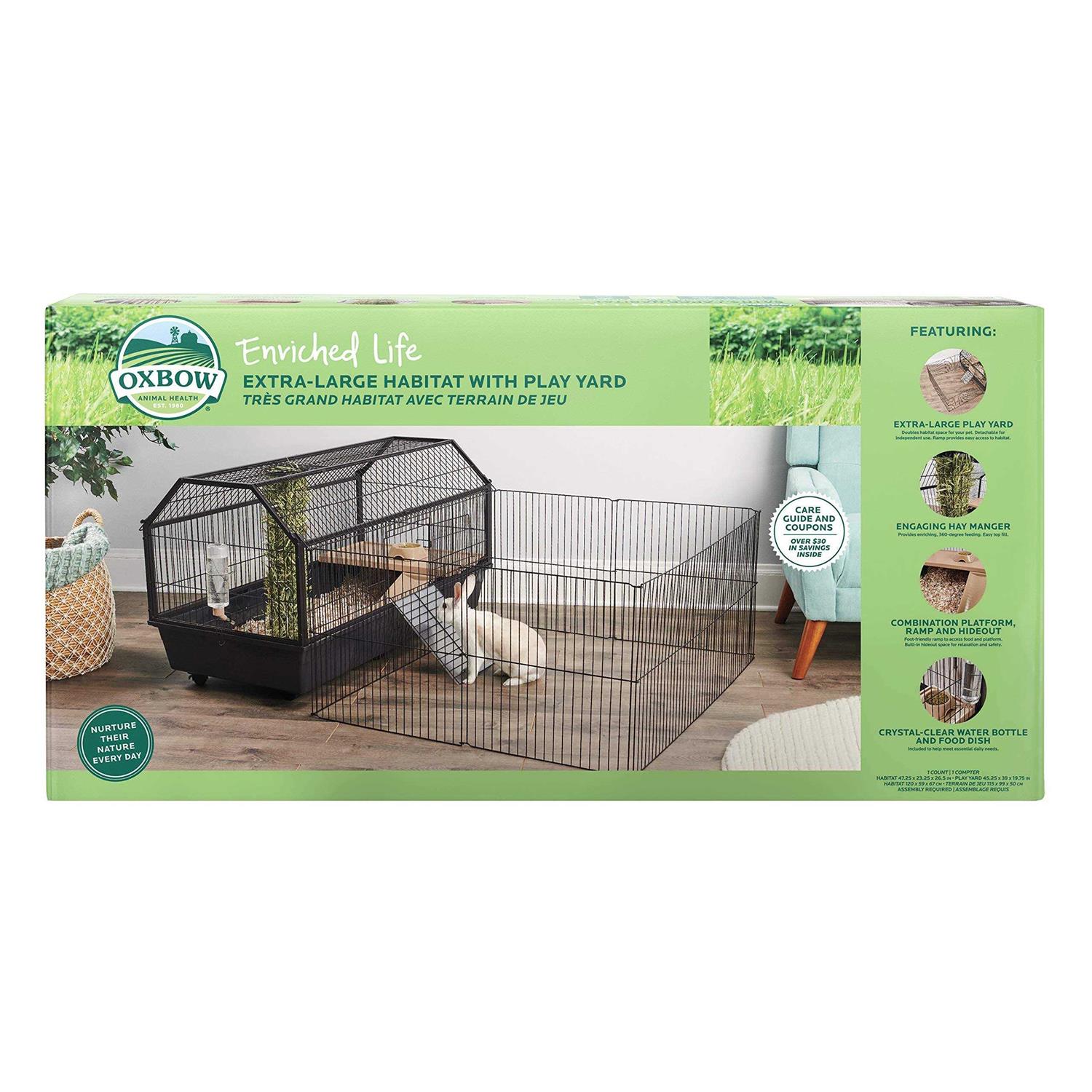 Oxbow Enriched Life Habitat with Play Yard - Healthber