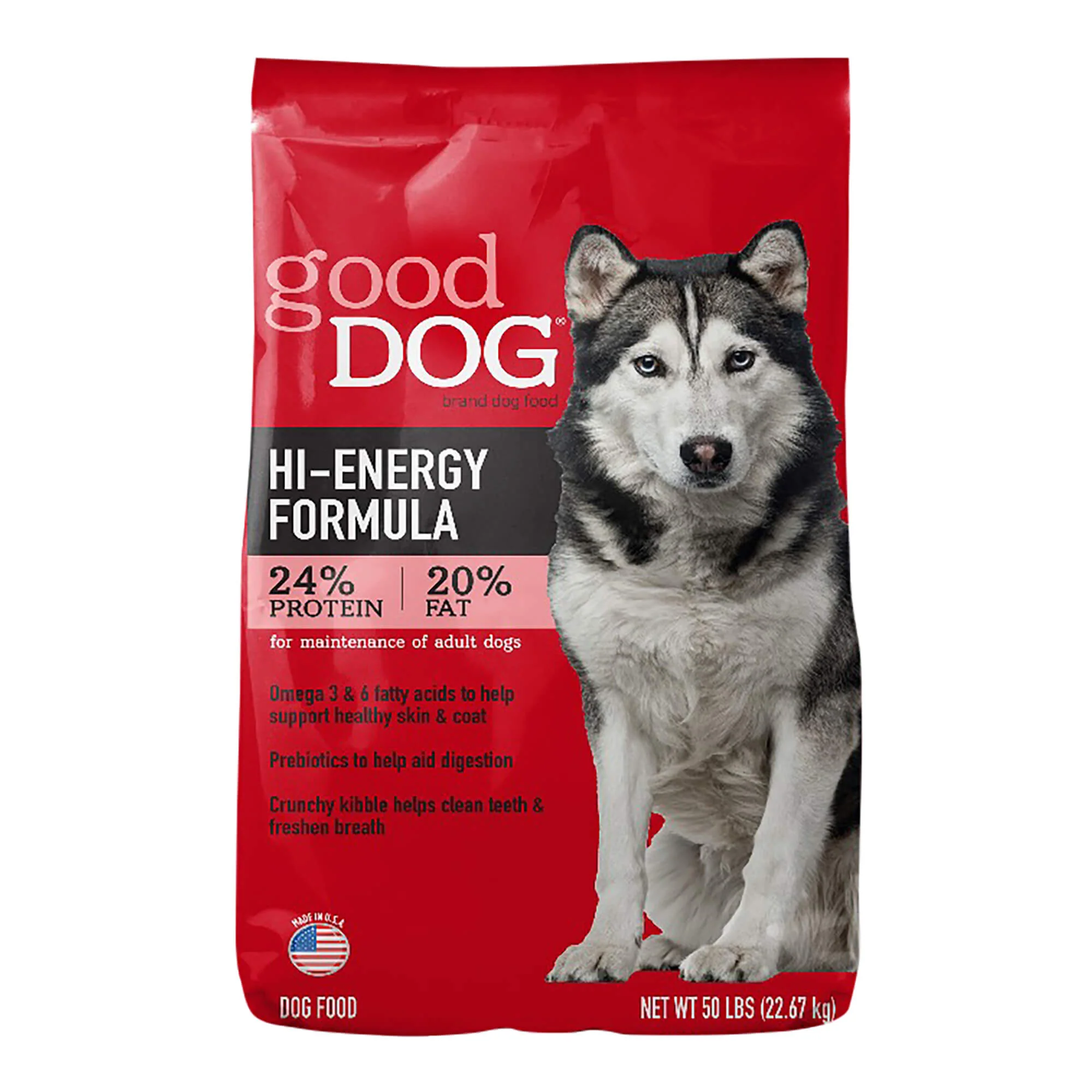 Good Dog Hi-Energy Dog Food 24/20, 50 lbs - Healthber