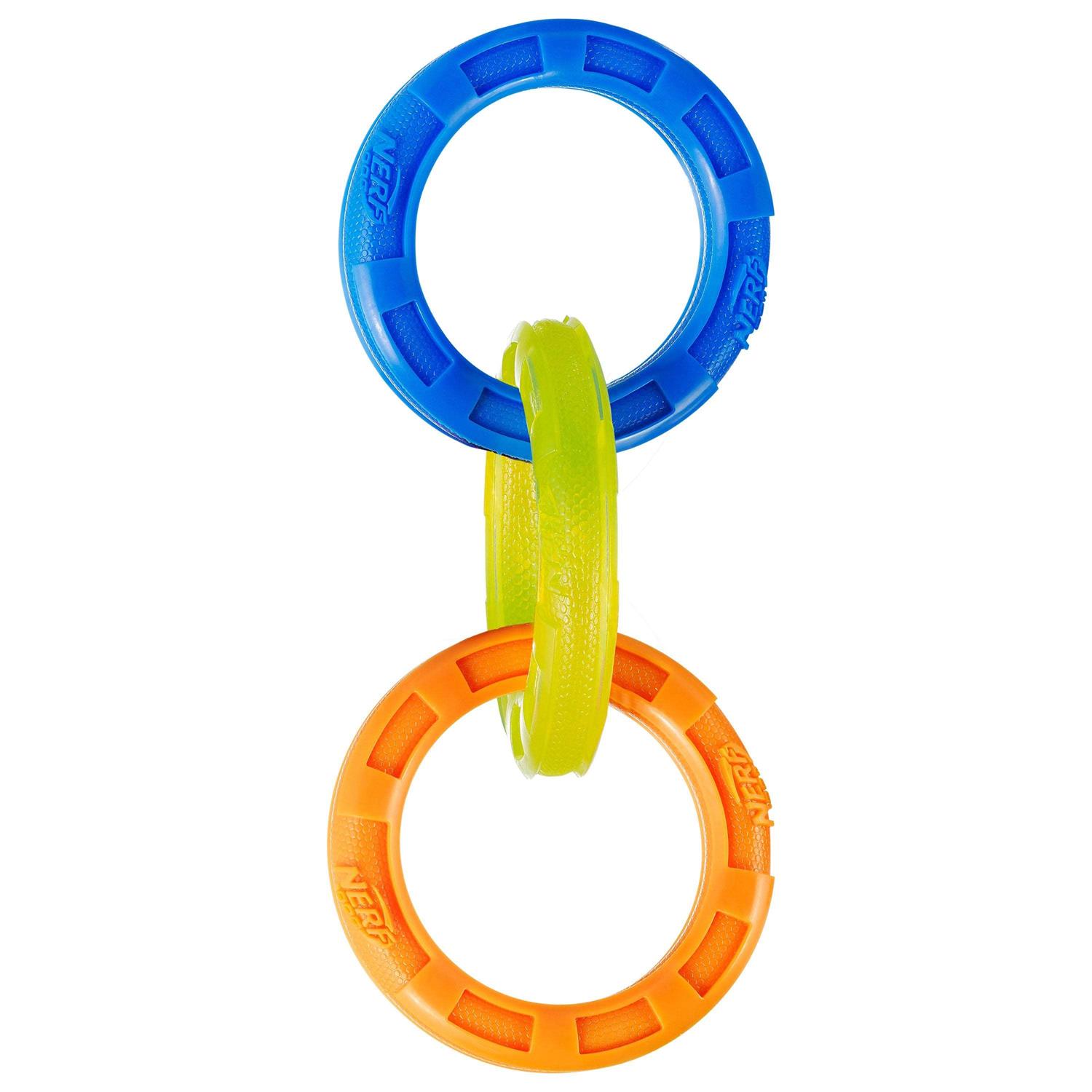 Nerf 3-Ring Tug Dog Toy - Healthber